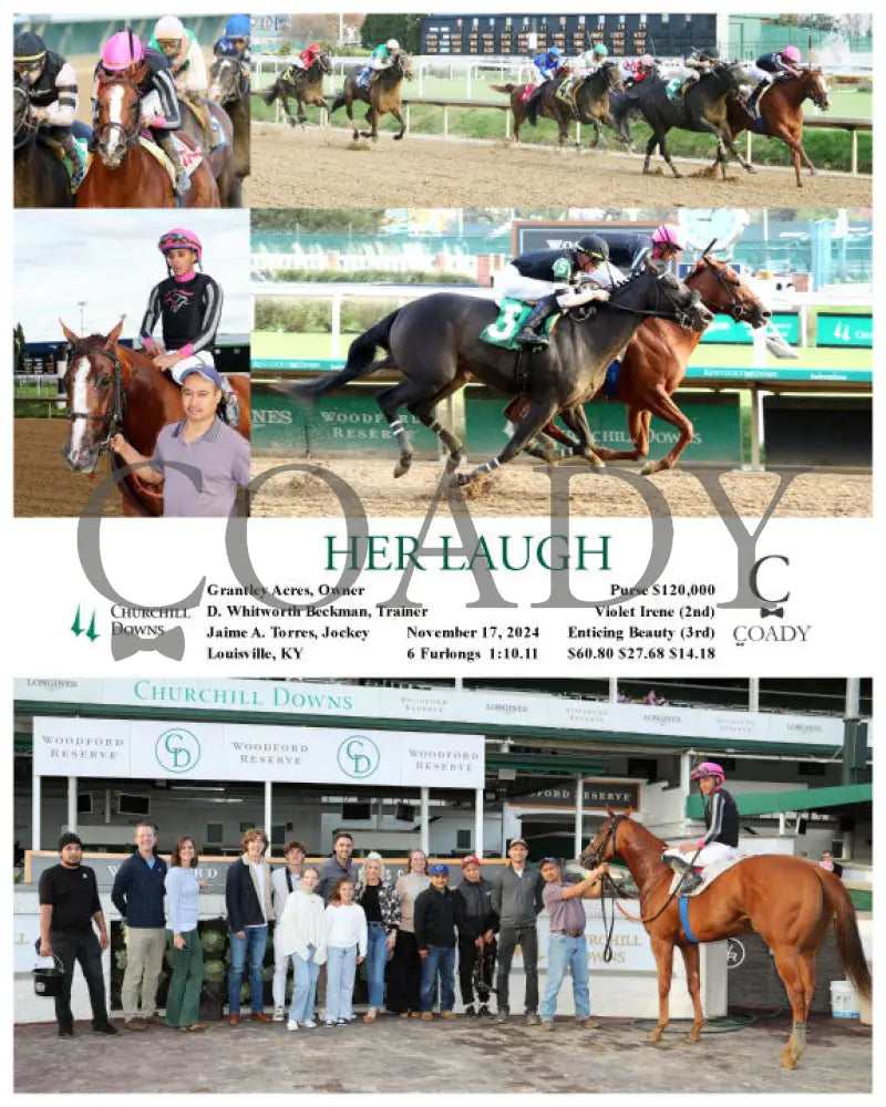 Her Laugh - 11-17-24 R07 Cd Churchill Downs