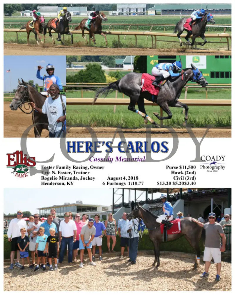 Here’s Carlos - 080418 Race 05 Elp Ellis Park