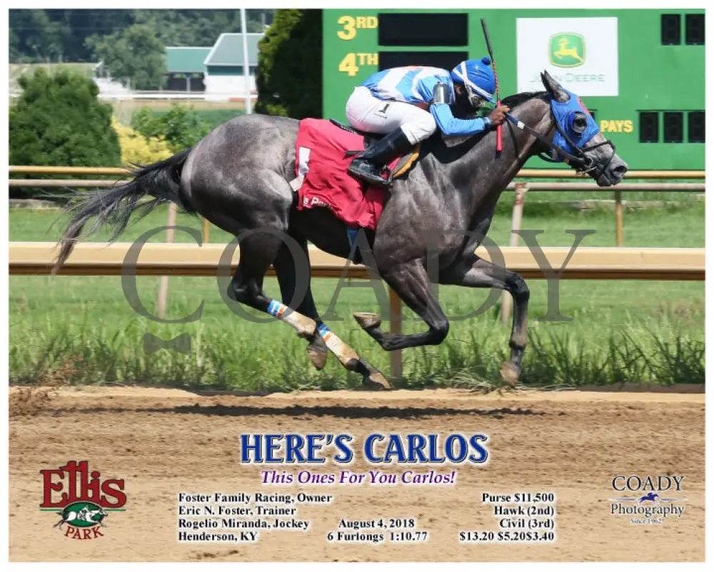 Here’s Carlos - 080418 Race 05 Elp Finish Ellis Park