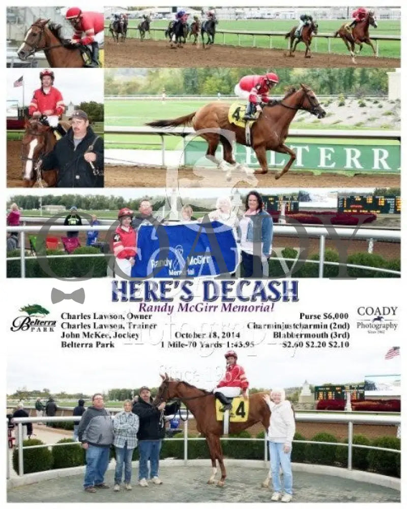 Here’s Decash - 101814 Race 02 Btp Belterra Park