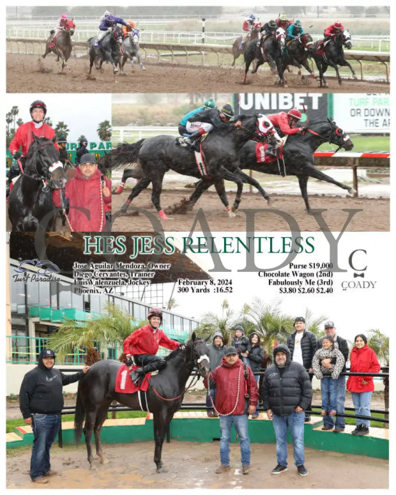 Hes Jess Relentless - 02-08-24 R01 Tup Turf Paradise