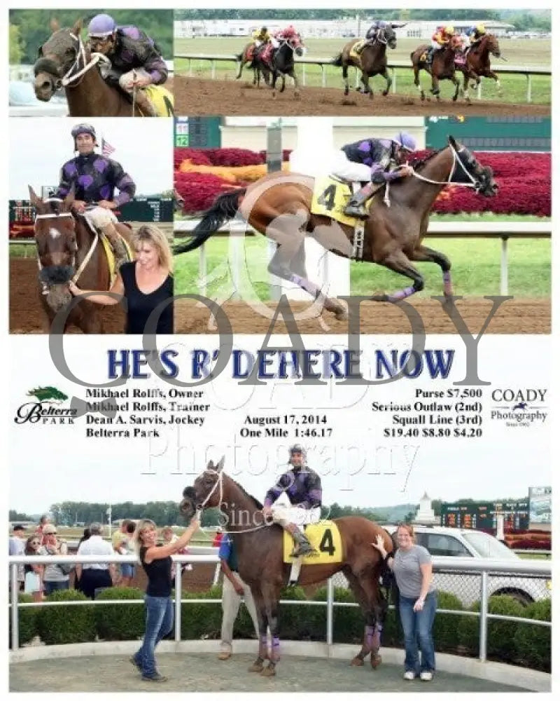 He’s R’ Dehere Now - 081714 Race 08 Btp Belterra Park