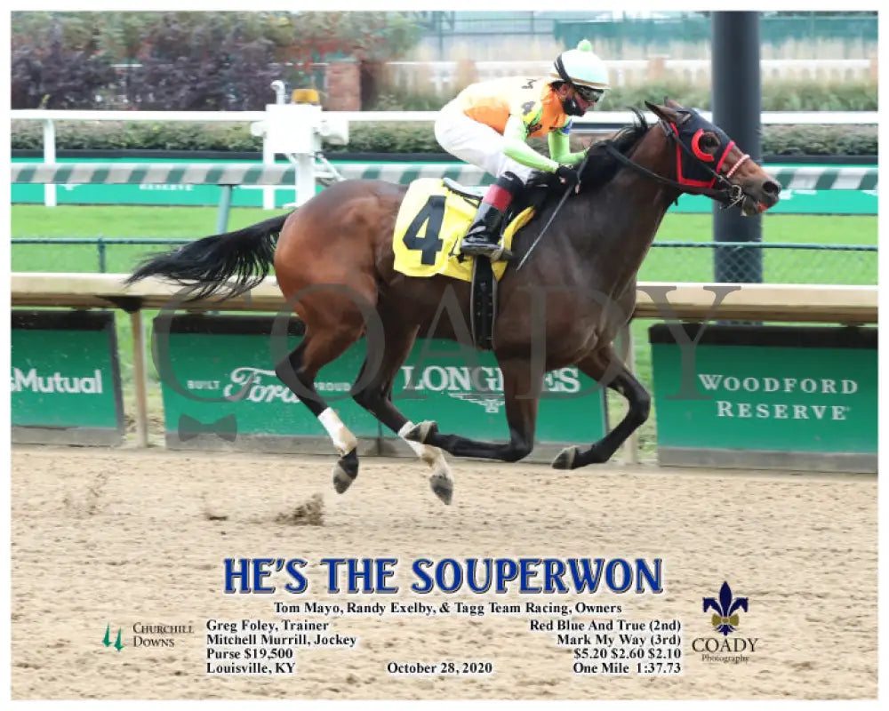 He’s The Souperwon - 10-28-20 R04 Cd Action Churchill Downs