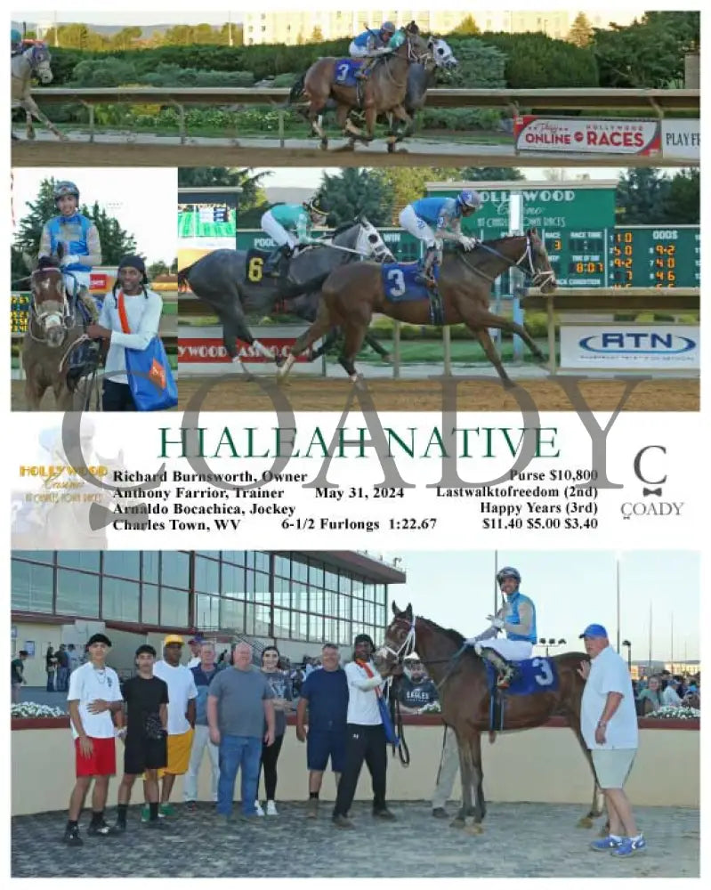 Hialeah Native - 05-31-24 R03 Ct Hollywood Casino At Charles Town Races