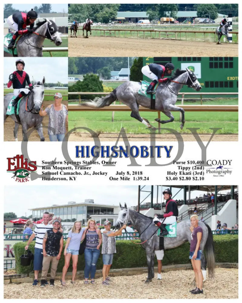 Highsnobity - 070818 Race 01 Elp Ellis Park