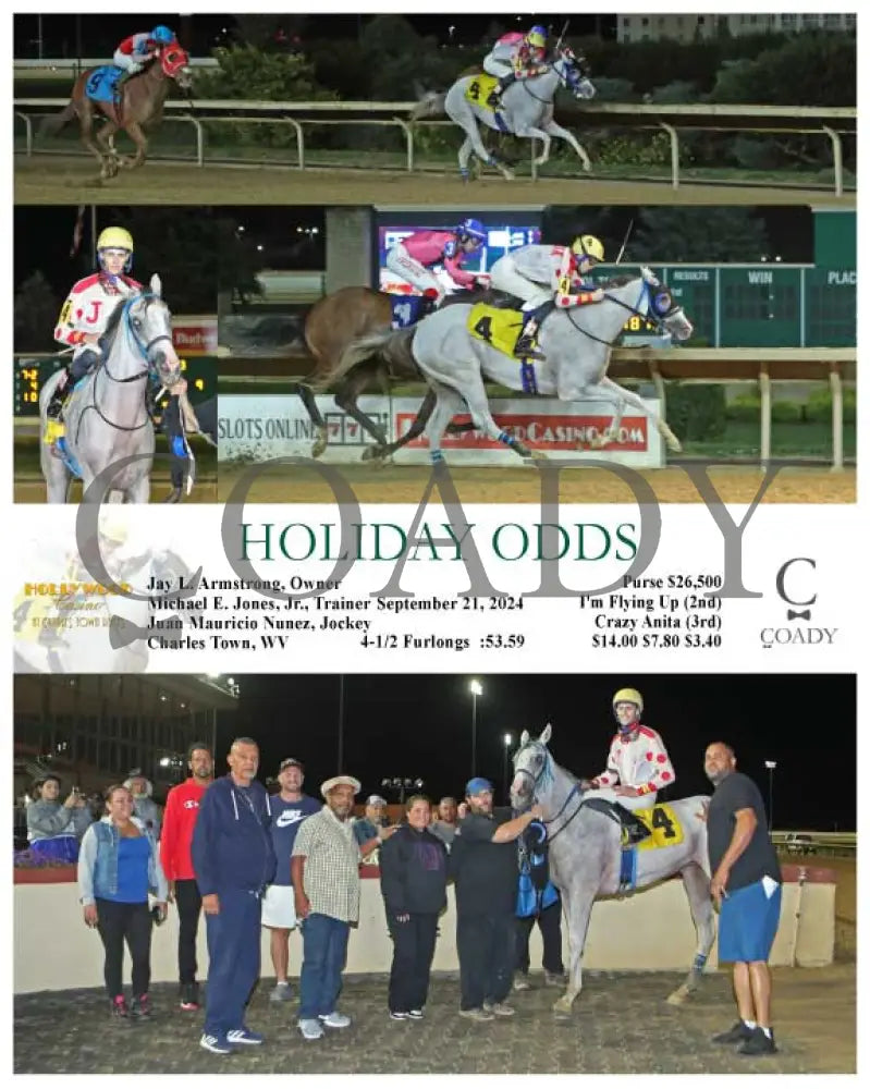 Holiday Odds - 09-21-24 R03 Ct Hollywood Casino At Charles Town Races