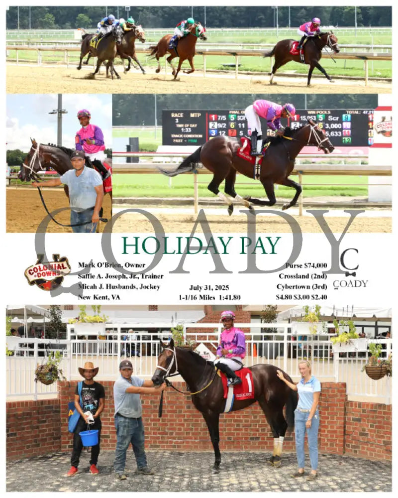 HOLIDAY PAY - 07-31-25 - R03 - CNL Colonial Downs