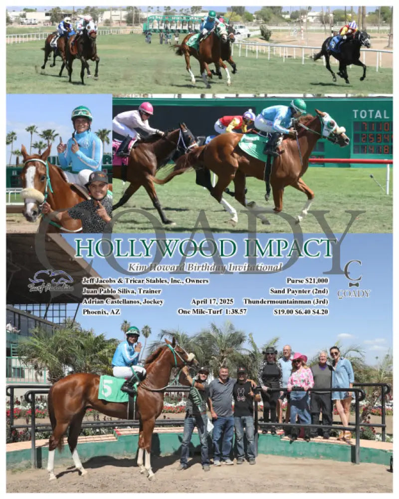 HOLLYWOOD IMPACT - Kim Howard Birthday Invitational - 04-17-25 - R04 - TUP Turf Paradise