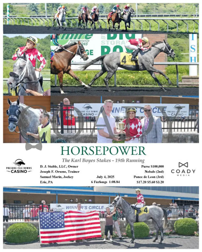 HORSEPOWER - The Karl Boyes Stakes - 19th Running - 07-04-25 - R07 - PID Presque Isle Downs