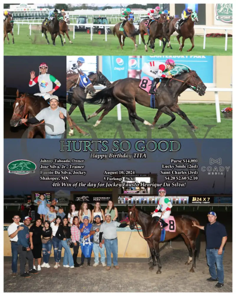 Hurts So Good - Happy Birthday Tita 08-10-24 R07 Cby Canterbury Park