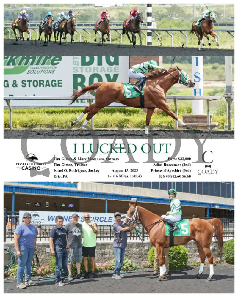 I LUCKED OUT - 08-15-25 - R04 - PID Presque Isle Downs