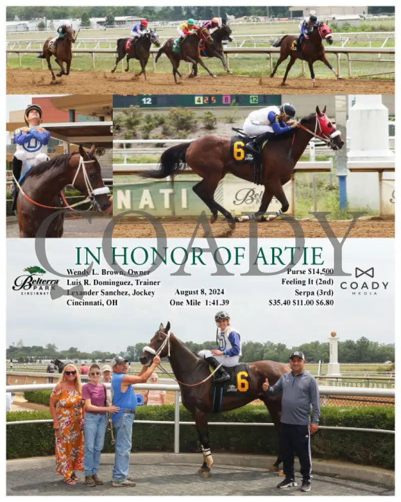 In Honor Of Artie - 080824 Race 04 Btp Belterra Park