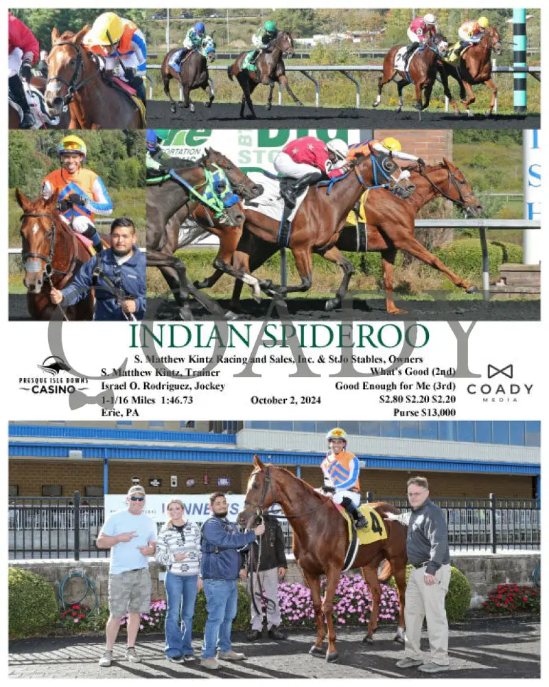Indian Spideroo - 10-02-24 R02 Pid Presque Isle Downs