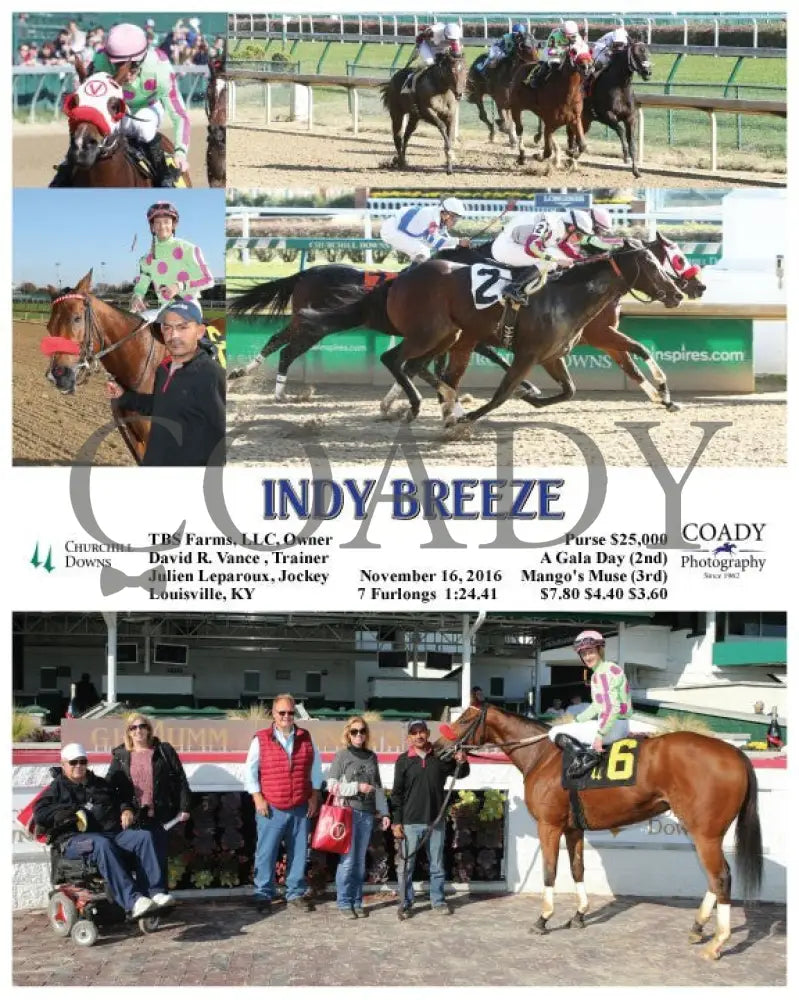 Indy Breeze - 111616 Race 02 Cd Churchill Downs
