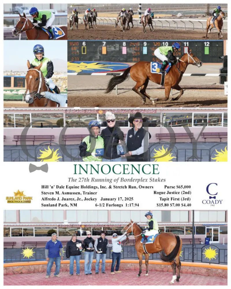 Innocence - The 27Th Running Of Borderplex Stakes 01-17-25 R08 Sun Turfway Park