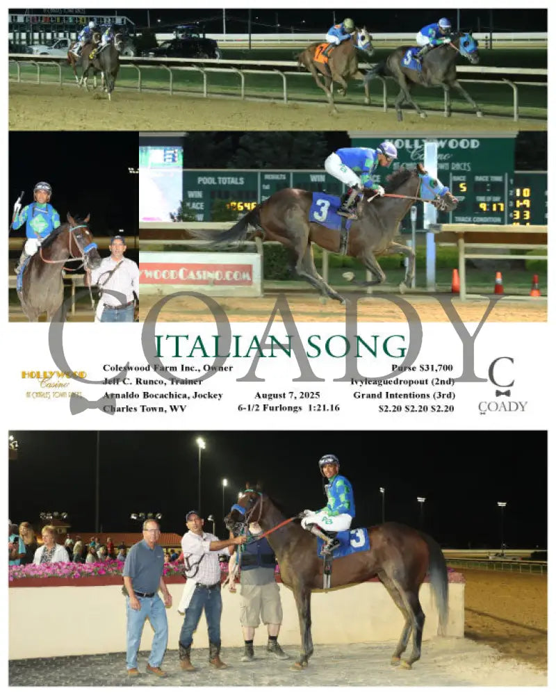 ITALIAN SONG - 08-07-25 - R05 - CT Hollywood Casino at Charles Town Races