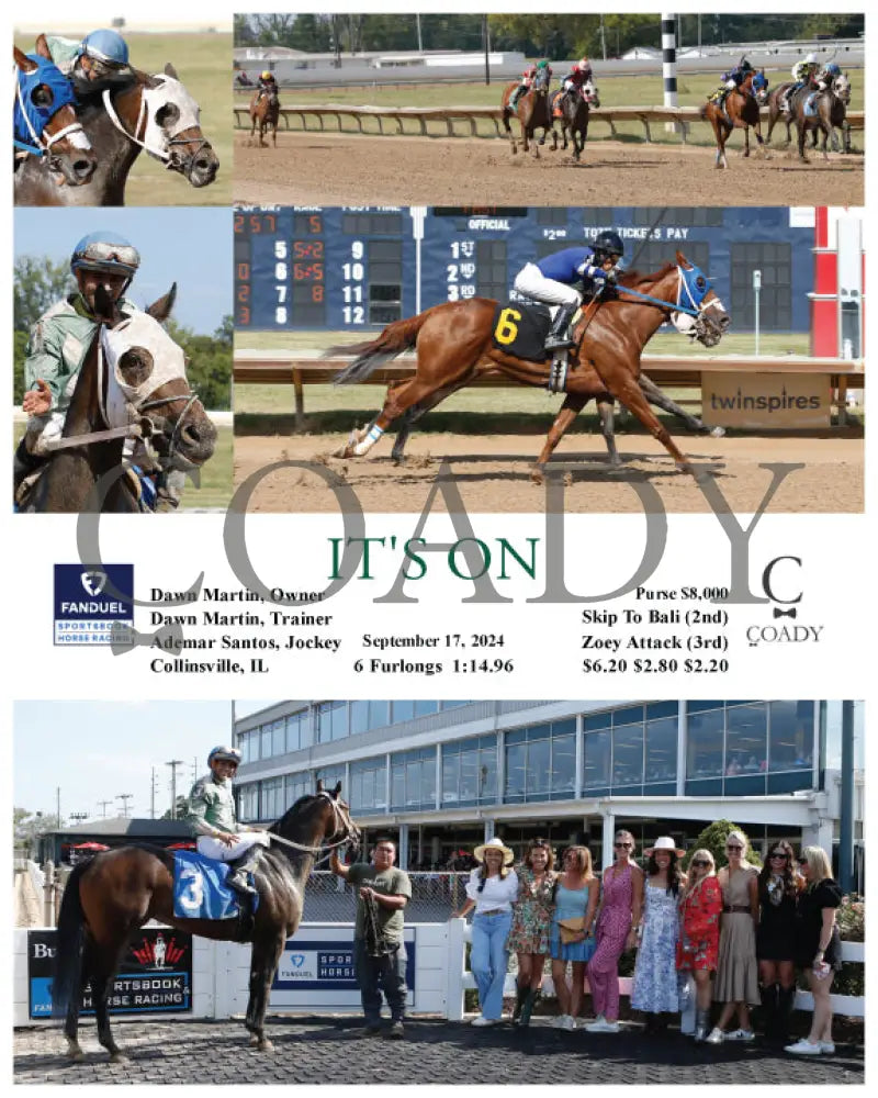 It’s On - 09-17-24 R05 Fan Fanduel Sportsbook Horse Racing