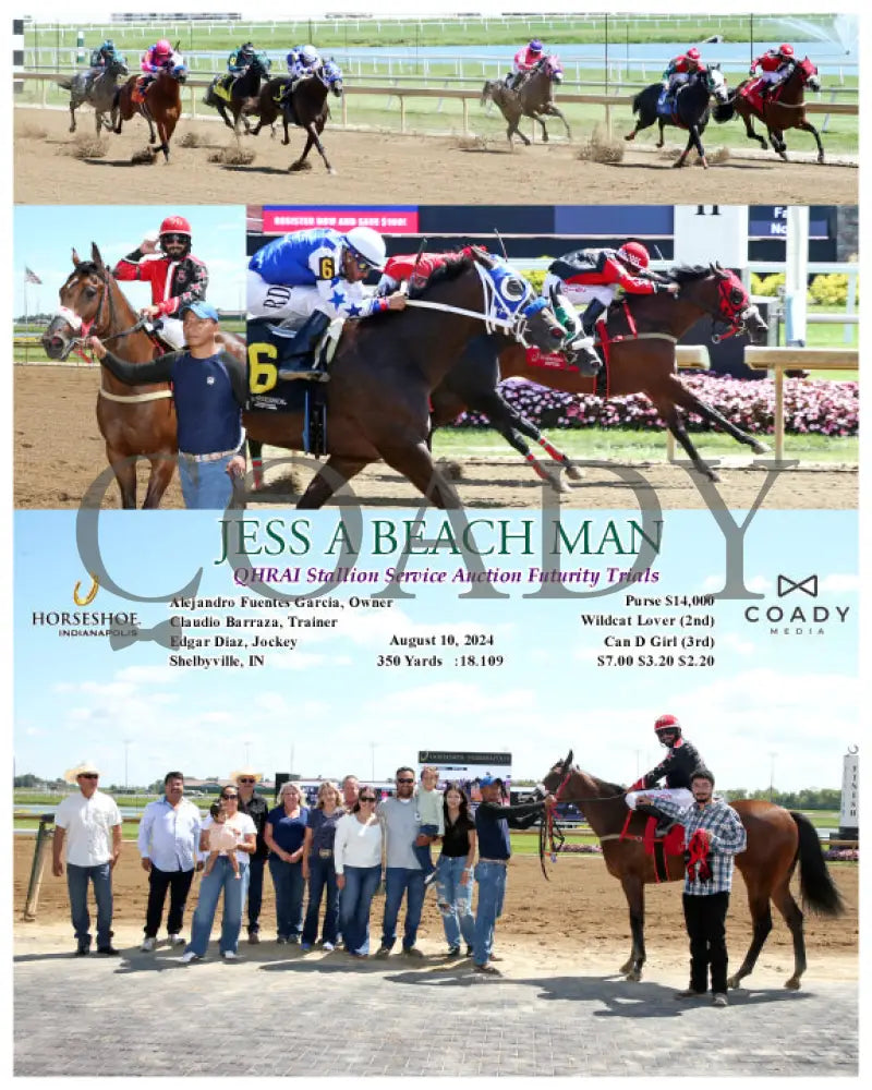 Jess A Beach Man - Qhrai Stallion Service Auction Futurity Trials 08-10-24 R04 Ind Indiana Grand