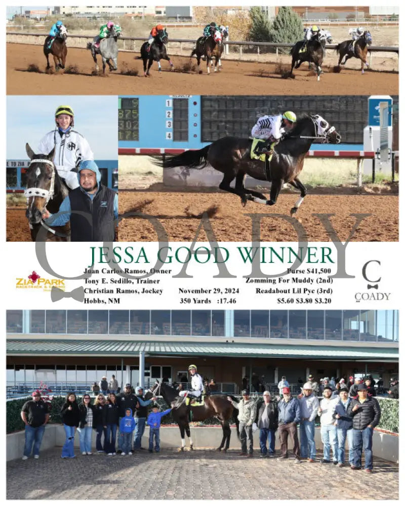 Jessa Good Winner - 11-29-24 R07 Zia Zia Park