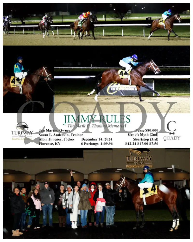 Jimmy Rules - The Mark E. Thomas Memorial 12-14-24 R09 Tp Turfway Park