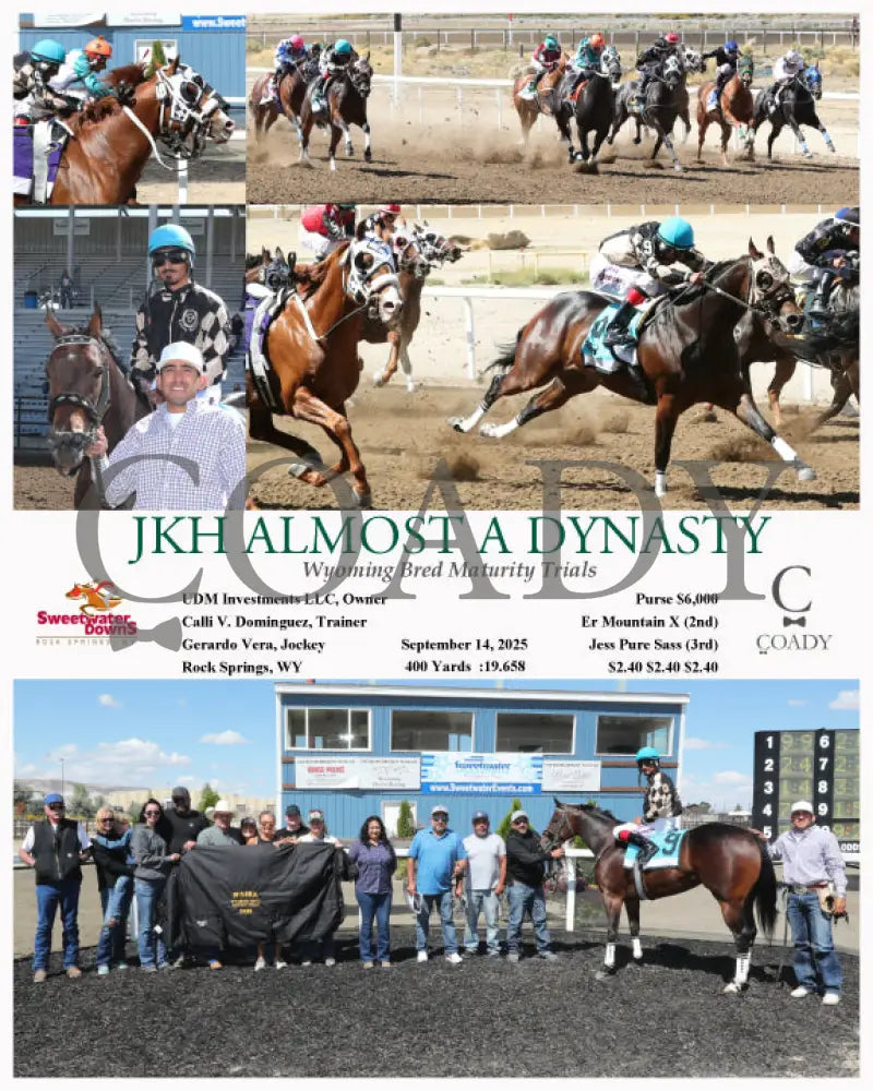 JKH ALMOST A DYNASTY - Wyoming Bred Maturity Trials - 09-14-25 - R02 - SWF - Coady Media - Kurtis Coady Photography