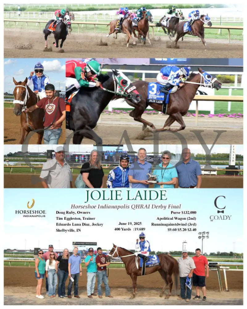 JOLIE LAIDE - Horseshoe Indianapolis QHRAI Derby Final - 06-19-25 - R09 - IND Indiana Grand