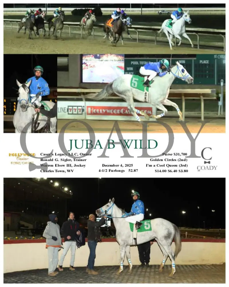 JUBA B WILD - 12-04-25 - R03 - CT Hollywood Casino at Charles Town Races