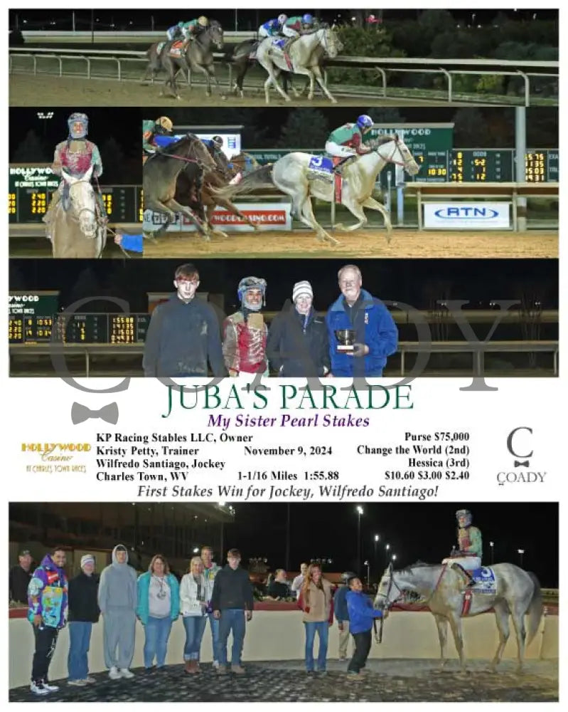 Juba’s Parade - My Sister Pearl Stakes 11-09-24 R07 Ct Hollywood Casino At Charles Town Races