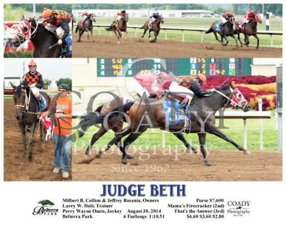 Judge Beth - 083014 Race 07 Btp Belterra Park