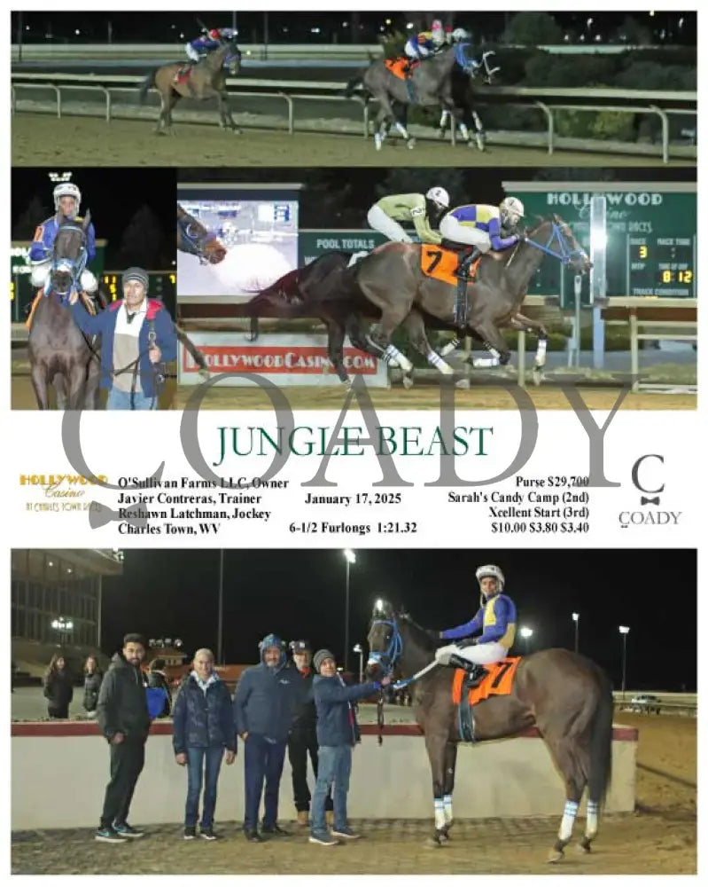 Jungle Beast - 01-17-25 R03 Ct Hollywood Casino At Charles Town Races