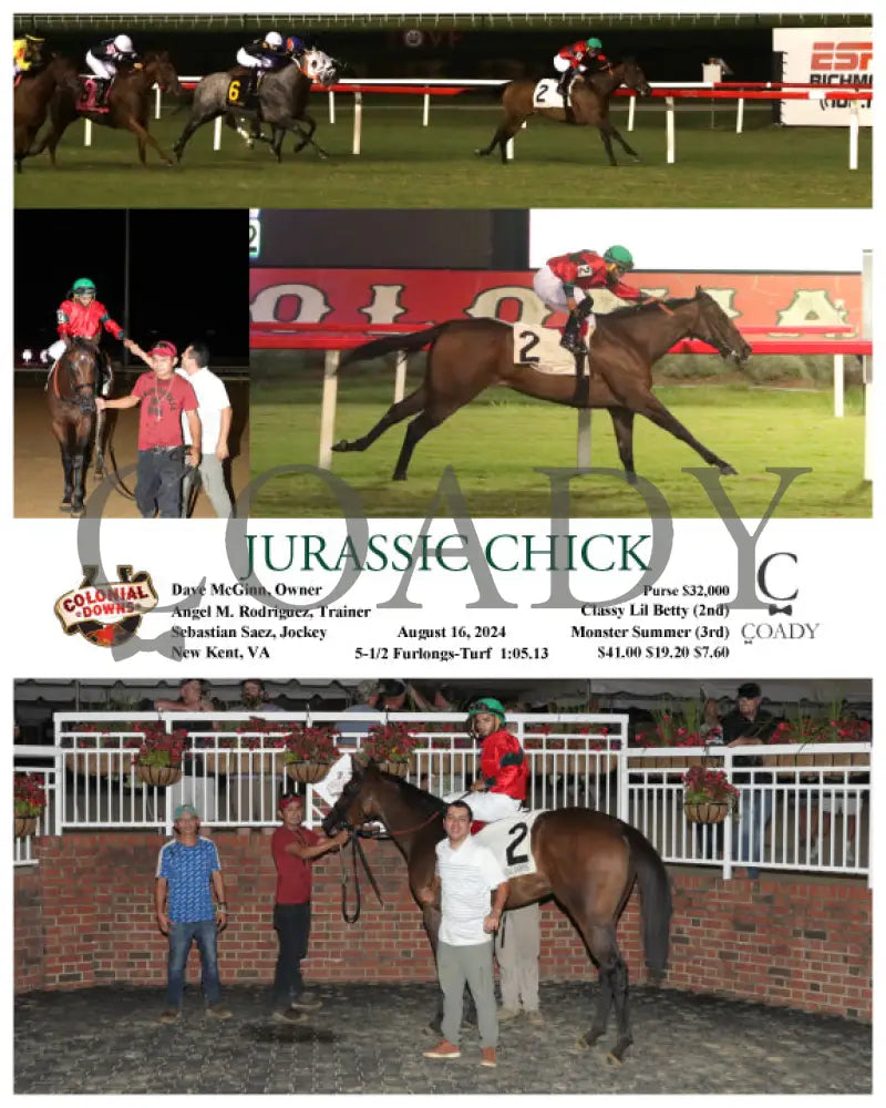 Jurassic Chick - 08-16-24 R08 Cnl Colonial Downs