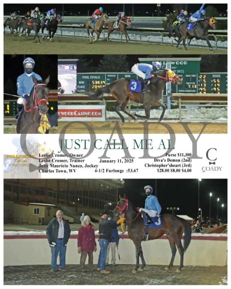 Just Call Me Al - 01-11-25 R01 Ct Hollywood Casino At Charles Town Races