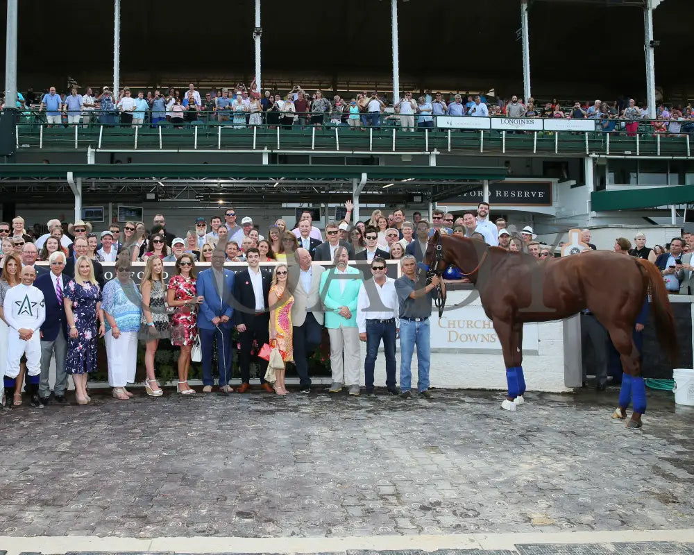 Justify - 061618 Triple Crown Trophy Presentation 01 Churchill Downs