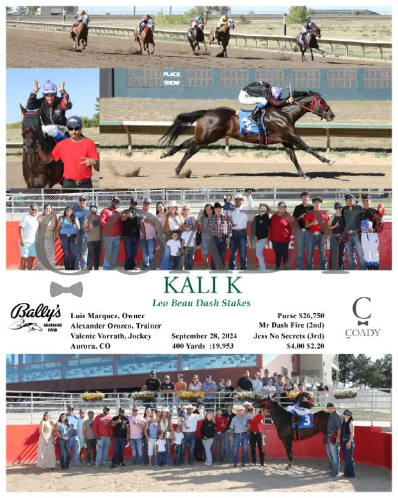 Kali K - Leo Beau Dash Stakes 09-28-24 R07 Arp Arapahoe Park