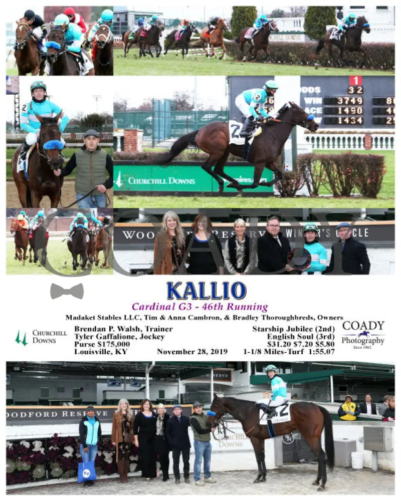 Kallio - Cardinal G3 46Th Running 11-28-19 R11 Cd Churchill Downs