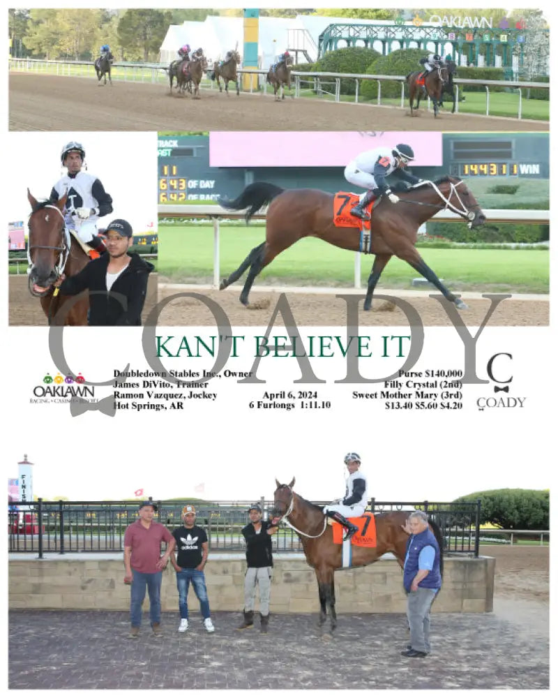 Kan’t Believe It - 04 - 06 - 24 R11 Op Oaklawn Park
