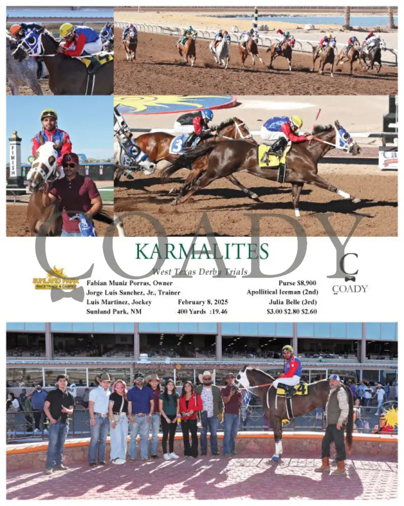 Karmalites - West Texas Derby Trials 02-08-25 R06 Sun Turfway Park