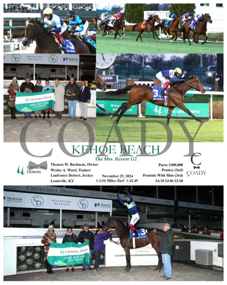Kehoe Beach - The Mrs. Revere G2 11-29-24 R10 Cd Churchill Downs