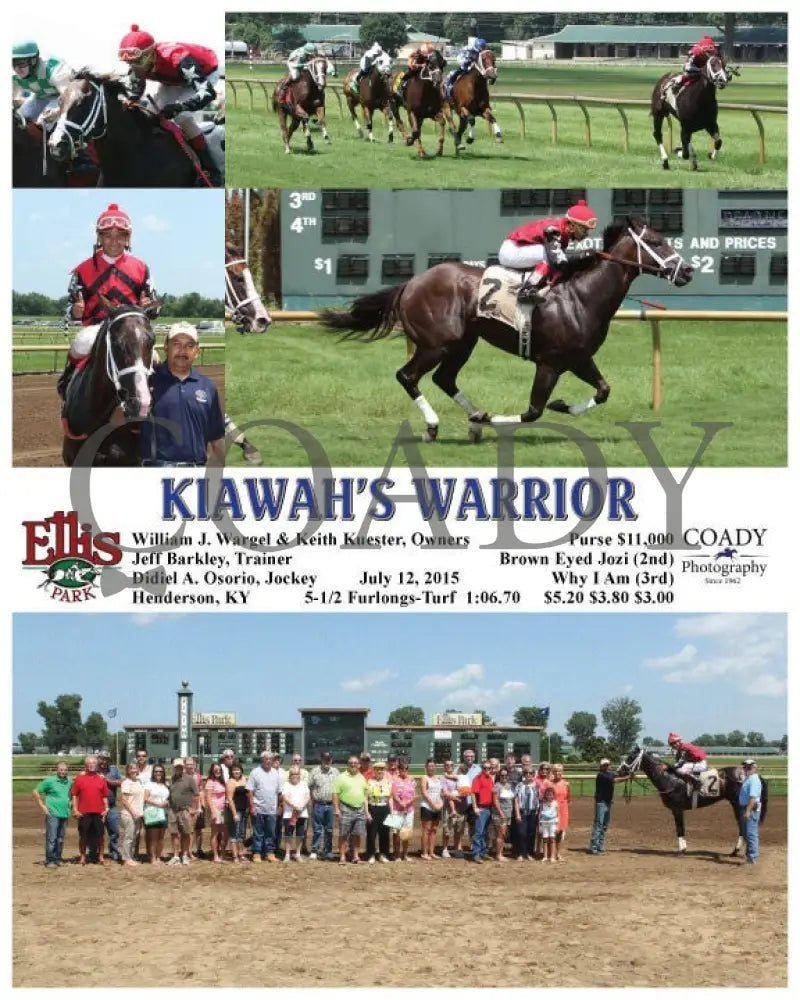 Kiawah’s Warrior - 071215 Race 04 Elp Ellis Park