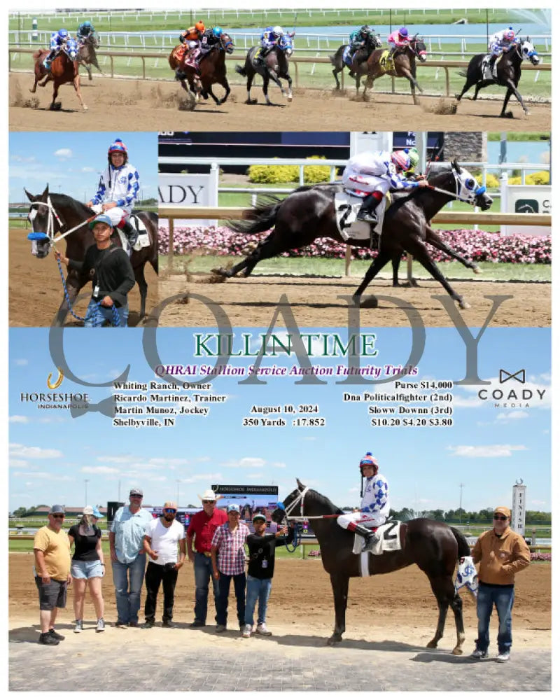 Killin Time - Qhrai Stallion Service Auction Futurity Trials 08-10-24 R08 Ind Indiana Grand