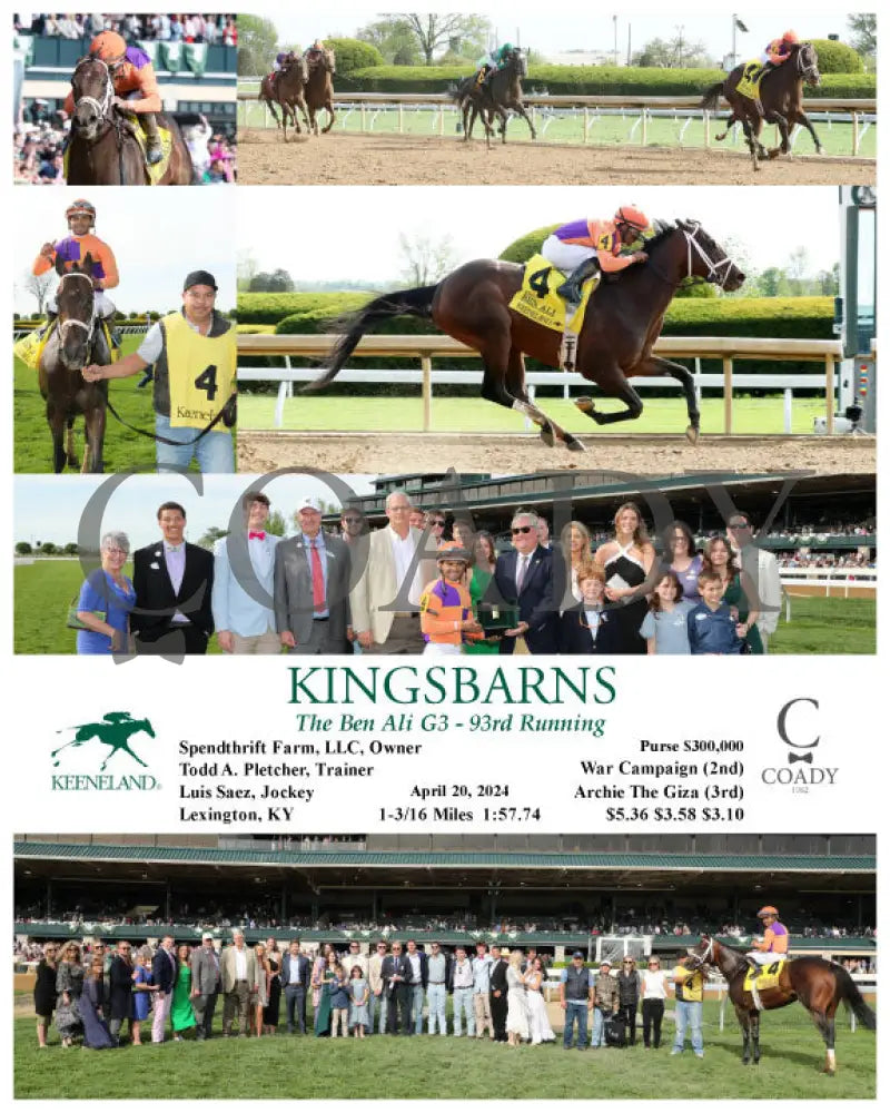 Kingsbarns - The Ben Ali G3 93Rd Running 04-20-24 R09 Kee Keeneland
