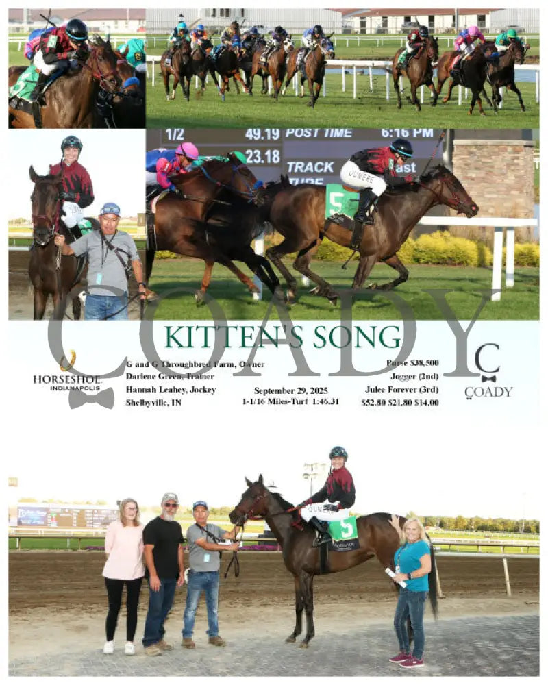 KITTEN’S SONG - 09-29-25 - R08 - IND Indiana Grand