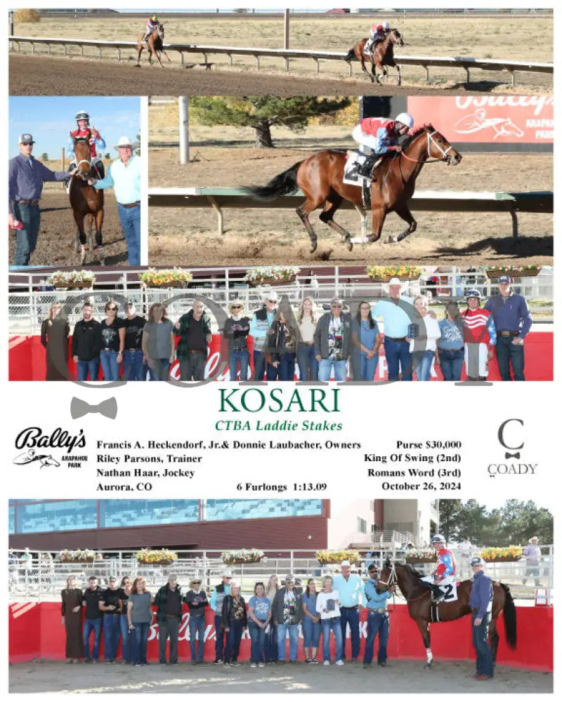 Kosari - Ctba Laddie Stakes 10-26-24 R09 Arp (Copy) Arapahoe Park
