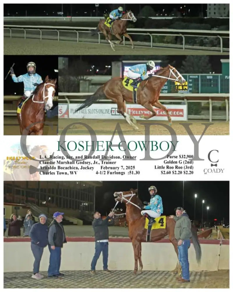 Kosher Cowboy - 02-07-25 R04 Ct Hollywood Casino At Charles Town Races
