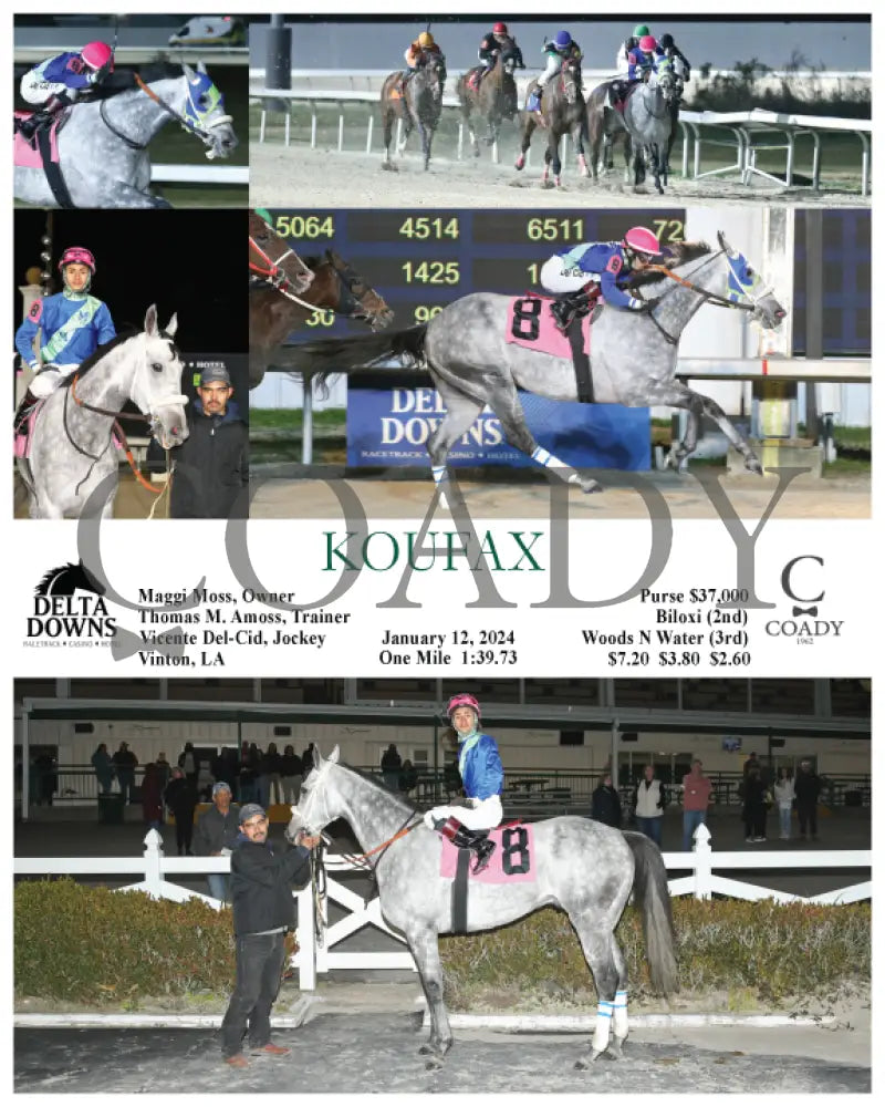 Koufax - 01-12-24 R08 Ded Delta Downs