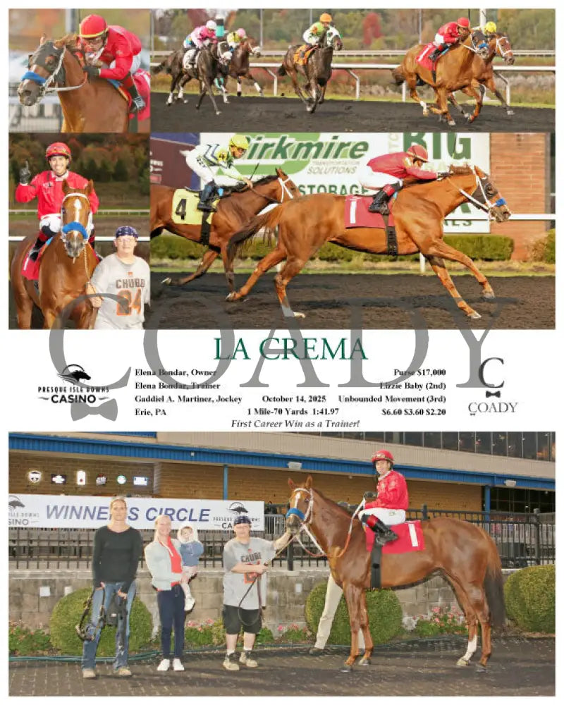 LA CREMA - 10-14-25 - R08 - PID Presque Isle Downs