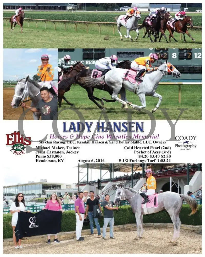 Lady Hansen - 080616 Race 06 Elp Ellis Park