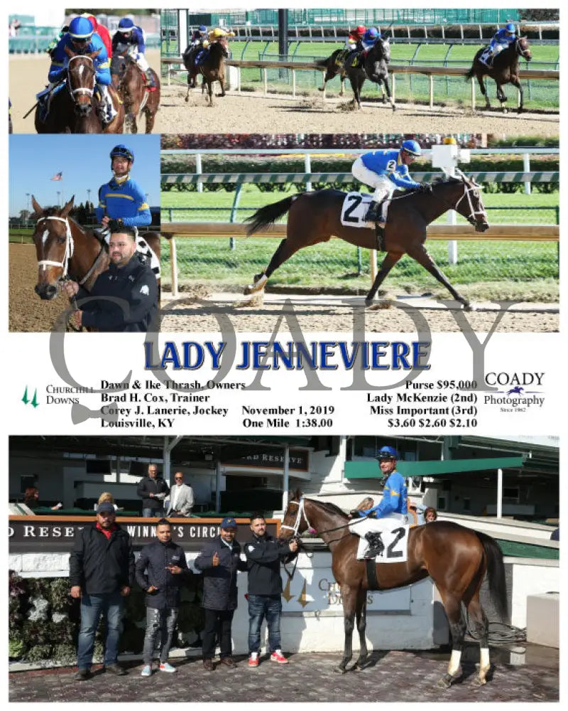 Lady Jenneviere - 11-01-19 R02 Cd Churchill Downs