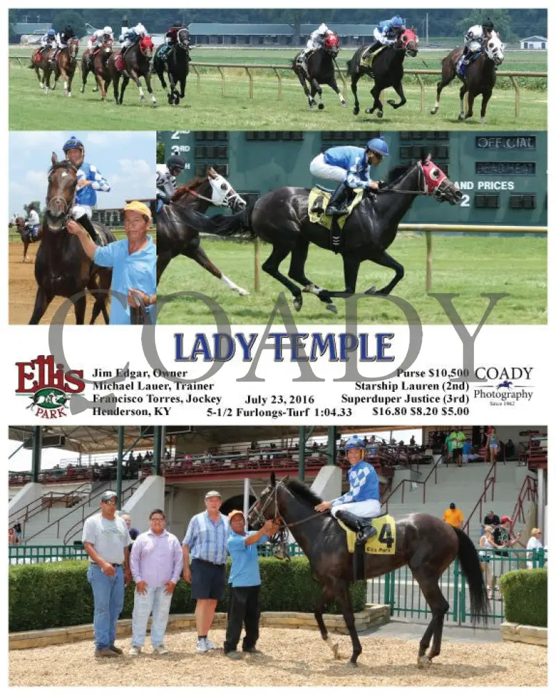 Lady Temple - 072316 Race 02 Elp Ellis Park