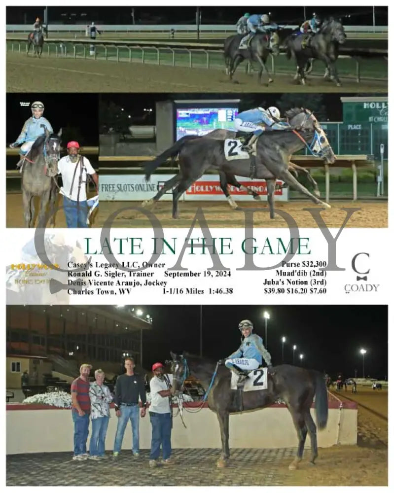 Late In The Game - 09-19-24 R07 Ct Hollywood Casino At Charles Town Races